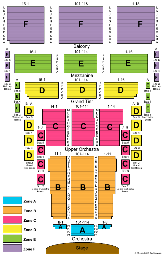 Civic Center Music Hall Seating Chart